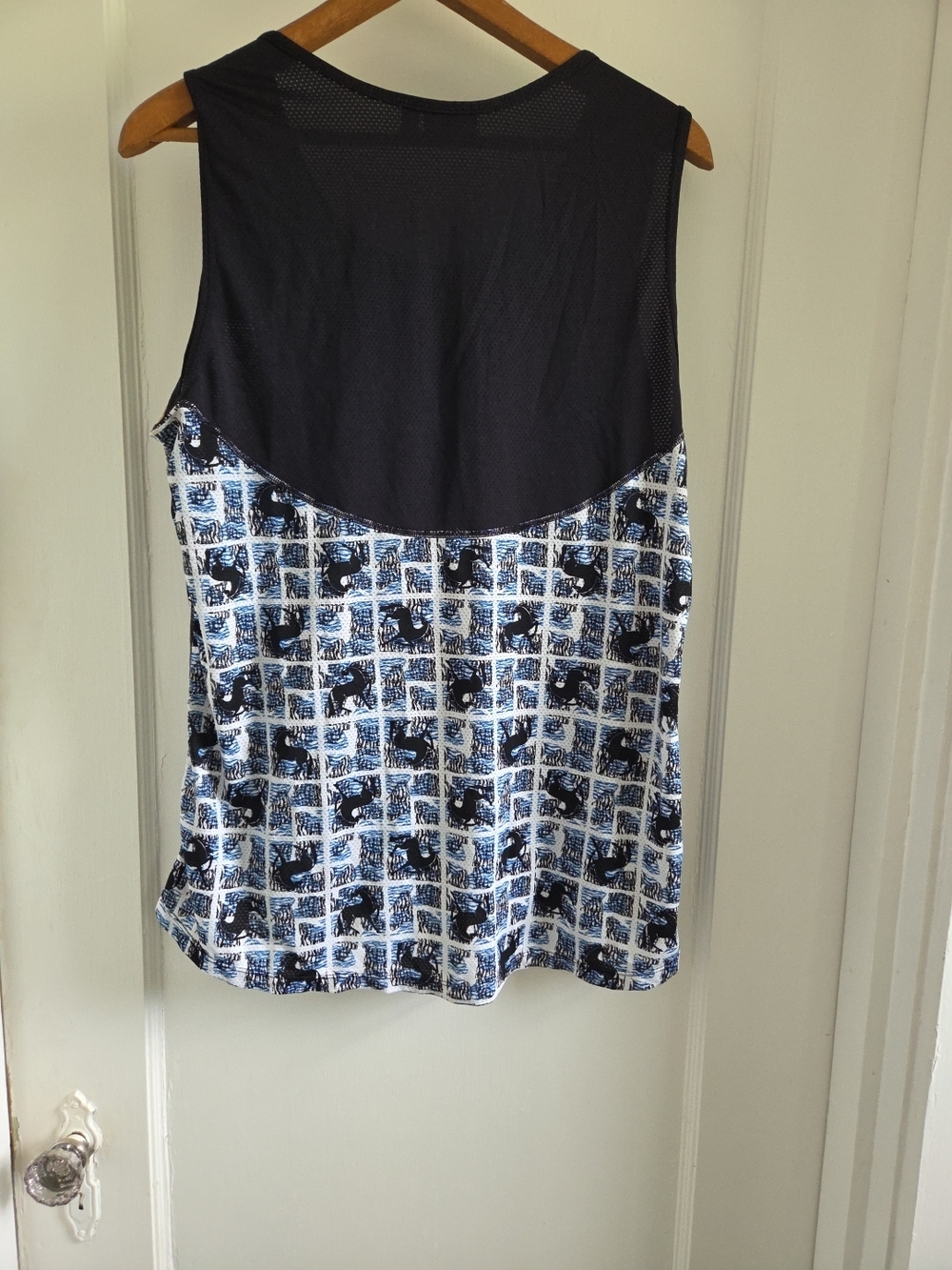 Kerrits Navy and White Patterned Sleeveless Performance Tank - Picture 4 of 6
